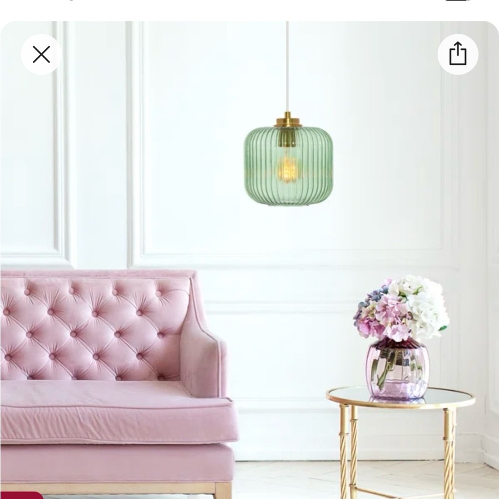 Modern Green Glass Pendant Light